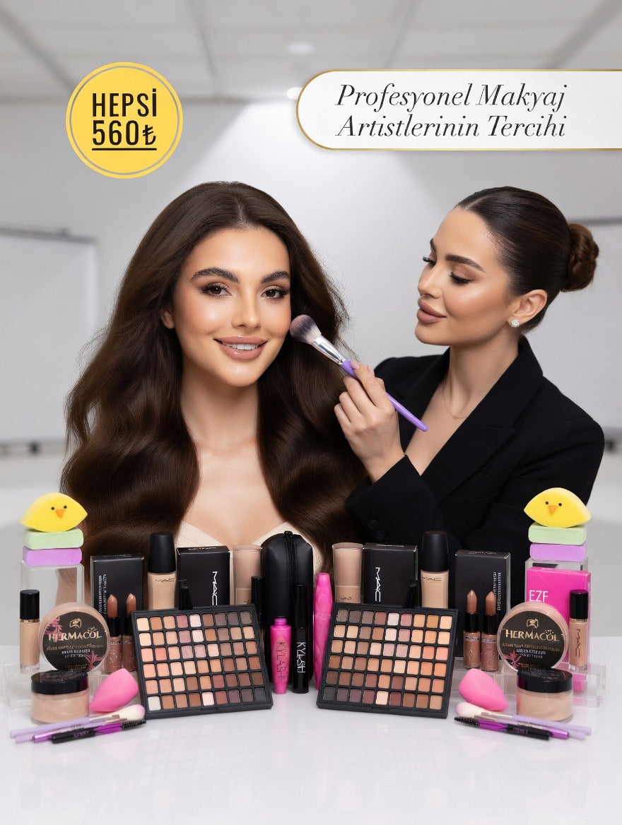 Profesyonel Makyaj Seti (ÖZEL BÖLGE BEYAZLATICI HEDİYELİ) –  Sadece 560₺